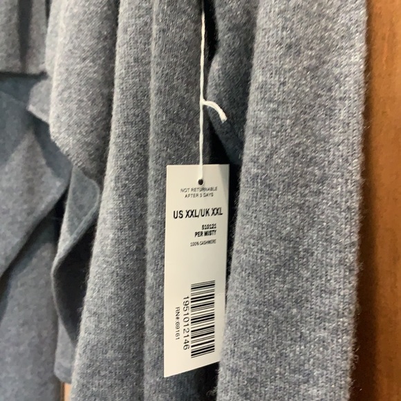 PerSe Grey cashmere waterfall cardigan. NWT - Picture 3 of 7